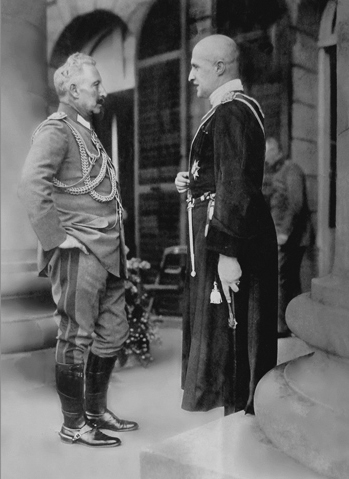 Гетьман Павло Скоропадський та кайзер Вільгельм II під час візиту до Берліна у вересні 1918 р