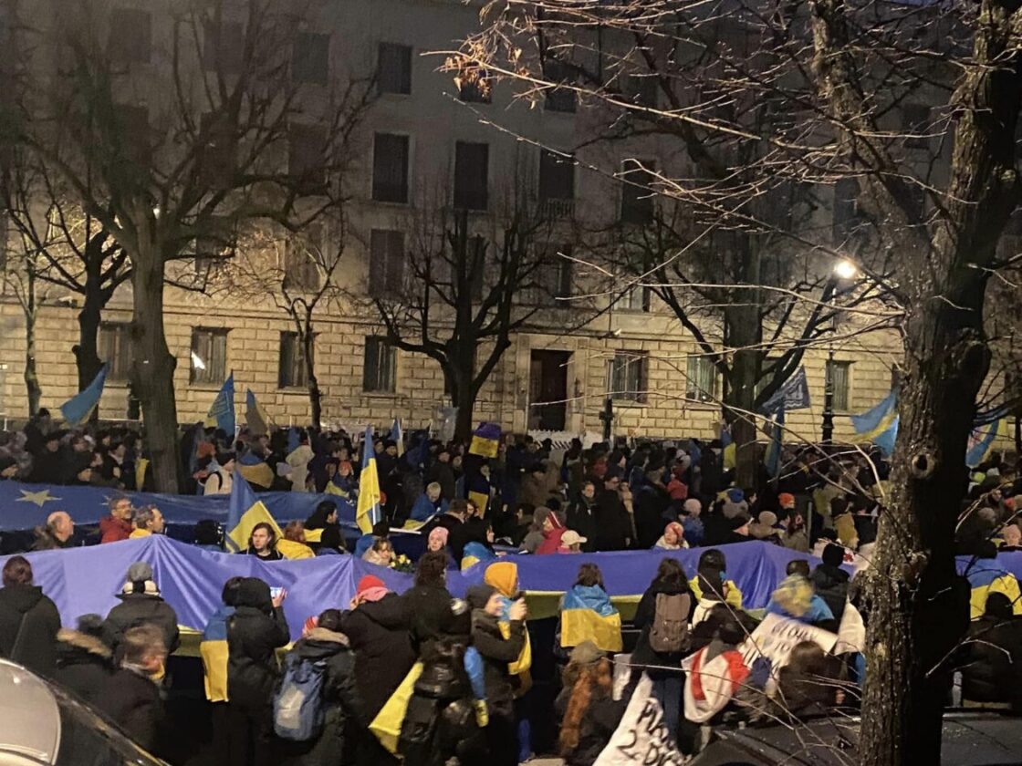 Мітинг в Берліні у річницю повномасштабної війни в Україні Автор – Наталка Якимович 